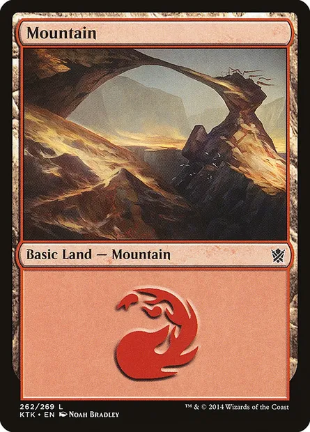 Mountain, Magic card KTK 262 — Khans of Tarkir set