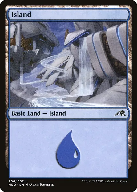 Island, Magic card NEO 286 — Kamigawa: Neon Dynasty set