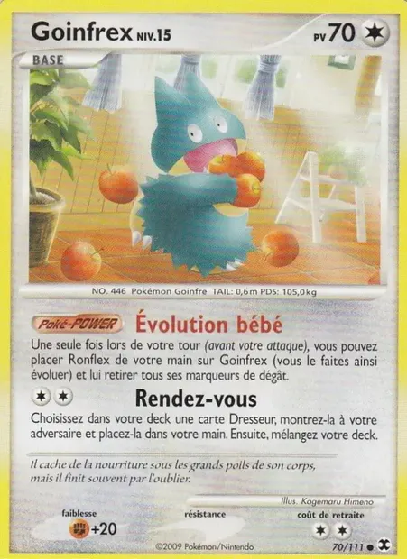 Goinfrex Niv. 15, carte Pokémon RR 70 — extension Rivaux Émergeants