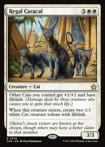 Caracal royal, carte Magic FDN 579 — extension Foundations
