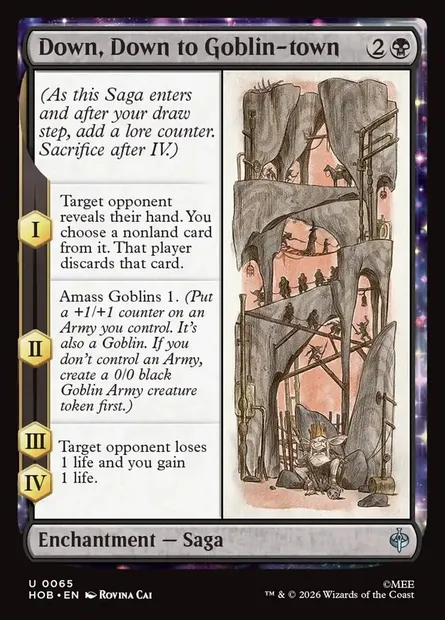 Down, Down to Goblin-town, Magic card HOB 65 — The Hobbit set