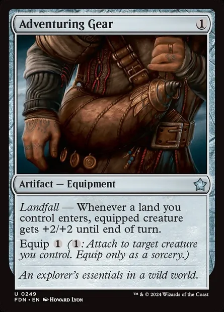 Adventuring Gear, Magic card FDN 249 — Foundations set