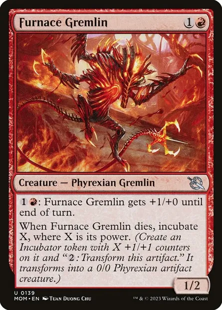 Furnace Gremlin, Magic card MOM 139 — March of the Machine set