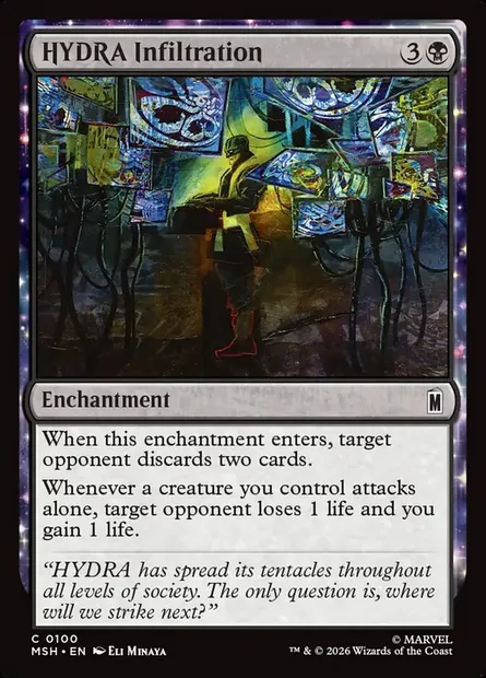 HYDRA Infiltration, Magic card MSH 100 — Marvel Super Heroes set