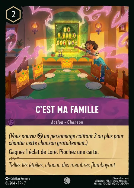 C'est ma famille, carte Disney Lorcana CH7-081 — extension L'île d'Archazia
