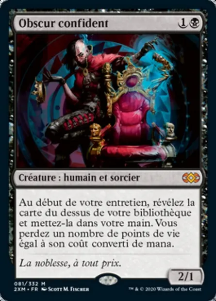 Obscur confident, carte Magic 2XM 81 — extension Double Masters