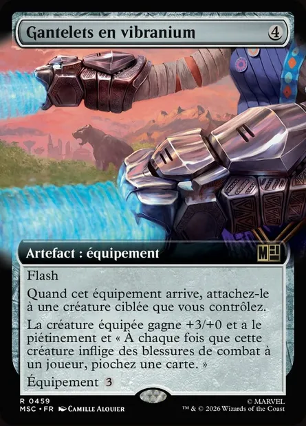 Gantelets en vibranium, carte Magic MSC 459 — extension Marvel Super Heroes Commander