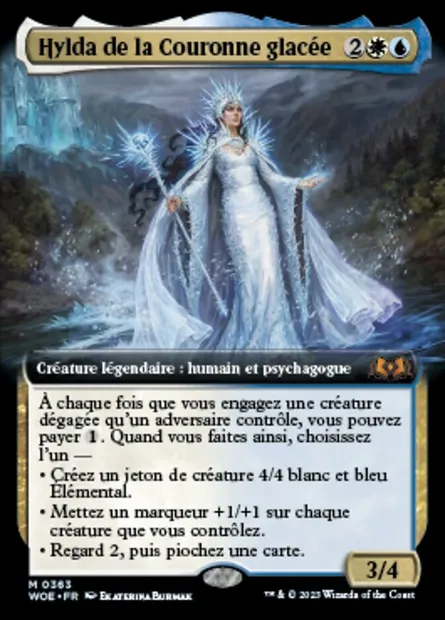 Hylda de la Couronne glacée, carte Magic WOE 363 — extension Wilds of Eldraine