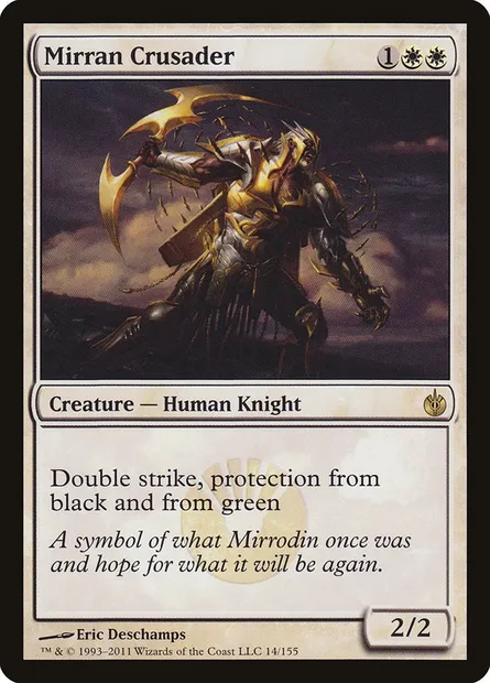 Mirran Crusader, Magic card MBS 14 — Mirrodin Besieged set