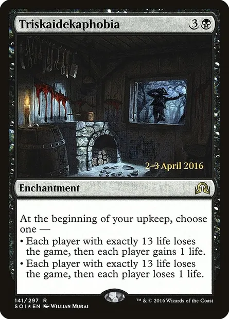 Triskaidekaphobia, Magic card PSOI 141s — Shadows over Innistrad Promos set