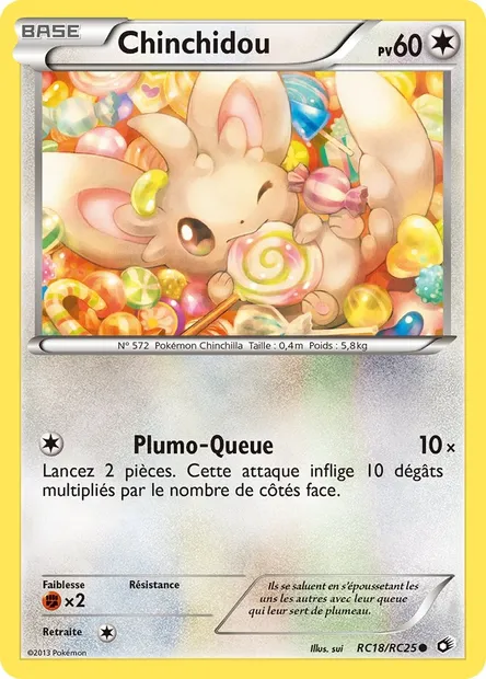 Chinchidou, carte Pokémon LTR RC18 — extension Legendary Treasures