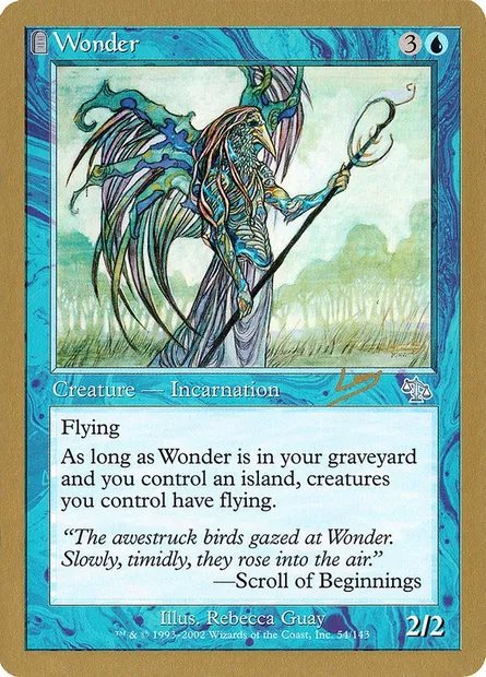 Wonder, Magic card WC02 rl54 — World Championship Decks 2002 set