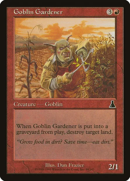Goblin Gardener, Magic card UDS 84 — Urza's Destiny set