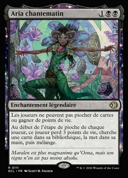Aria chantematin, carte Magic ECL 111 — extension Lorwyn Eclipsed