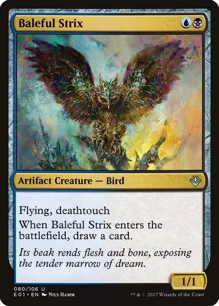 Sinistre strix, carte Magic E01 80 — extension Archenemy: Nicol Bolas