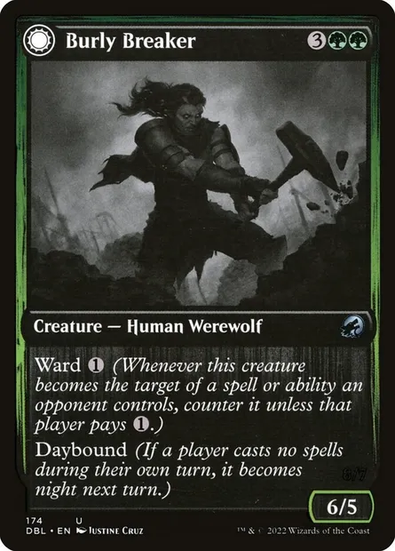 Briseur baraqué // Démolisseur Noiresouche, carte Magic DBL 174 — extension Innistrad : Double Programme