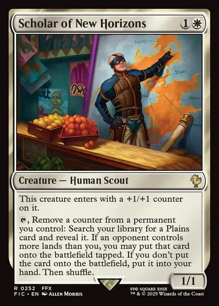 Scholar of New Horizons, Magic card FIC 252 — Final Fantasy Commander set