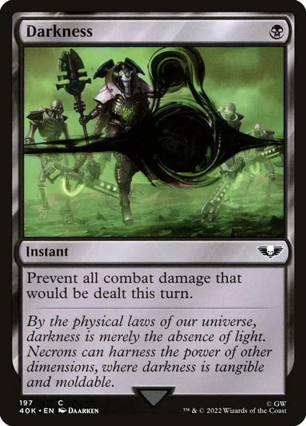 Darkness, Magic card 40K 197 — Warhammer 40,000 Commander set