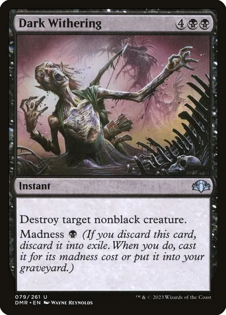 Dark Withering, Magic card DMR 79 — Dominaria Remastered set
