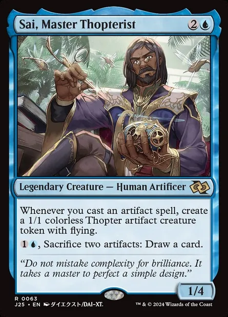 Sai, Master Thopterist, Magic card J25 63 — Foundations Jumpstart set