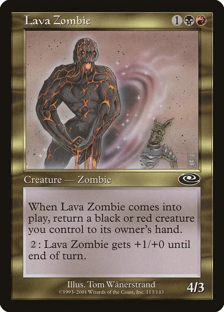 Lava Zombie, Magic card PLS 113 — Planeshift set