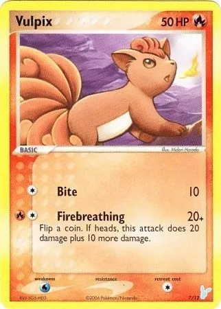 Vulpix, Pokémon card TK2M 007 — EX Trainer Kit 2 (Minun) set