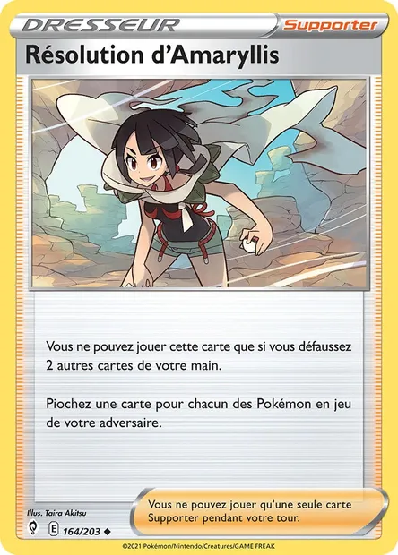 Résolution d'Amaryllis, carte Pokémon EVS 164 — extension Évolution Céleste