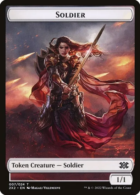Soldier, carte Magic T2X2 7 — extension Double Masters 2022 Tokens