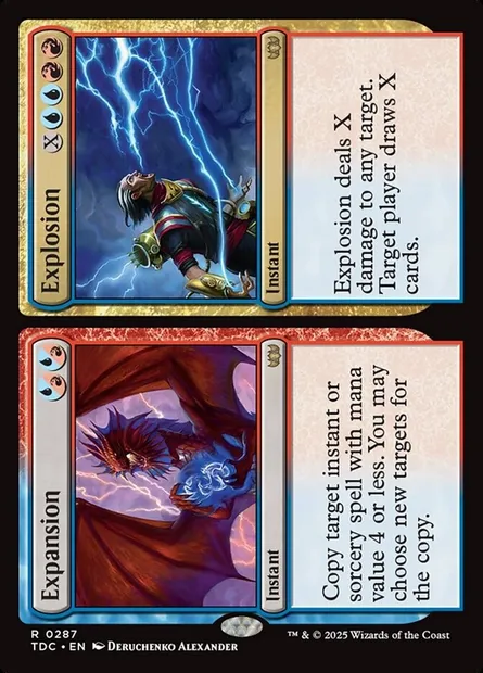 Expansion // Explosion, Magic card TDC 287 — Tarkir: Dragonstorm Commander set