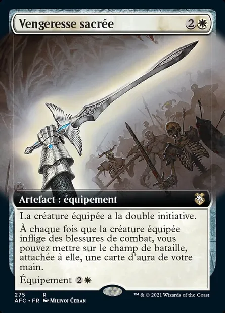 Vengeresse sacrée, carte Magic AFC 275 — extension Forgotten Realms Commander