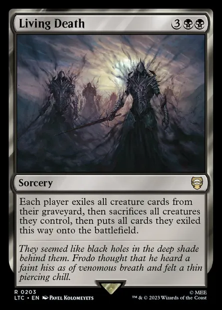 Living Death, Magic card LTC 203 — Tales of Middle-earth Commander set