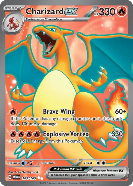 Charizard ex, Pokémon card MEW 183 — 151 set