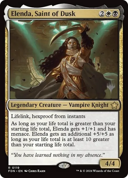 Elenda, Saint of Dusk, Magic card PFDN 119p — Foundations Promos set