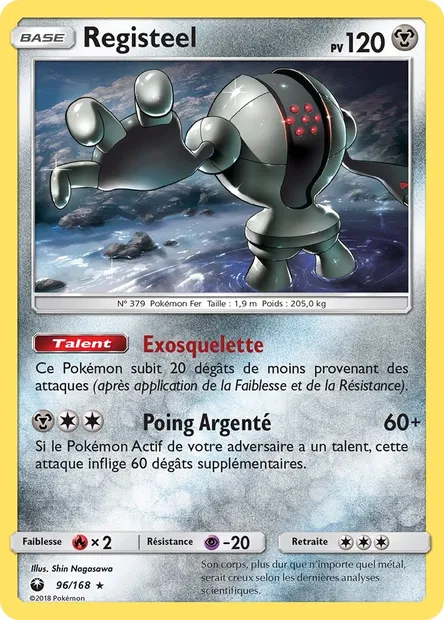 Registeel, carte Pokémon CES 96 — extension Tempête Céleste