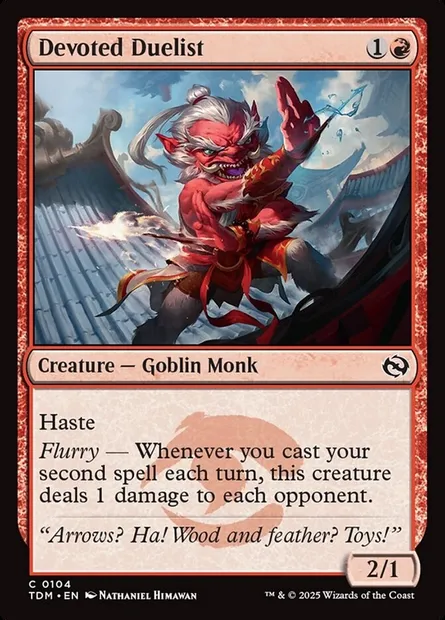 Devoted Duelist, Magic card TDM 104 — Tarkir: Dragonstorm set