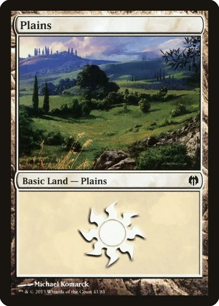 Plains, Magic card DDL 41 — Duel Decks: Heroes vs. Monsters set