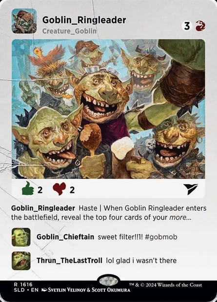 Meneur gobelin, carte Magic SLD 1616 — extension Secret Lair Drop