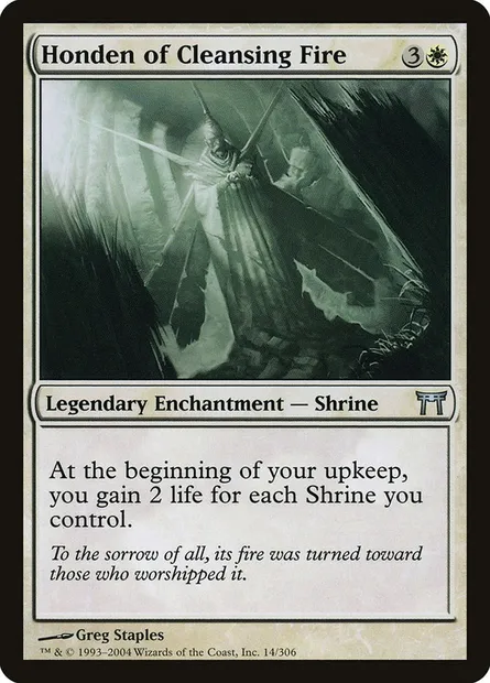 Honden du Feu purificateur, carte Magic CHK 14 — extension Guerriers de Kamigawa