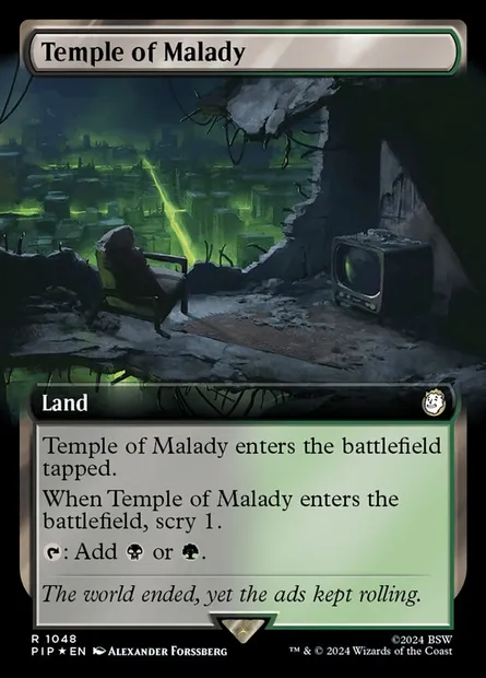 Temple de la maladie, carte Magic PIP 1048 — extension Fallout