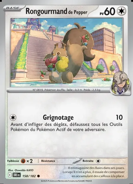 Rongourmand de Pepper, carte Pokémon DRI 158 — extension Rivalités Destinées