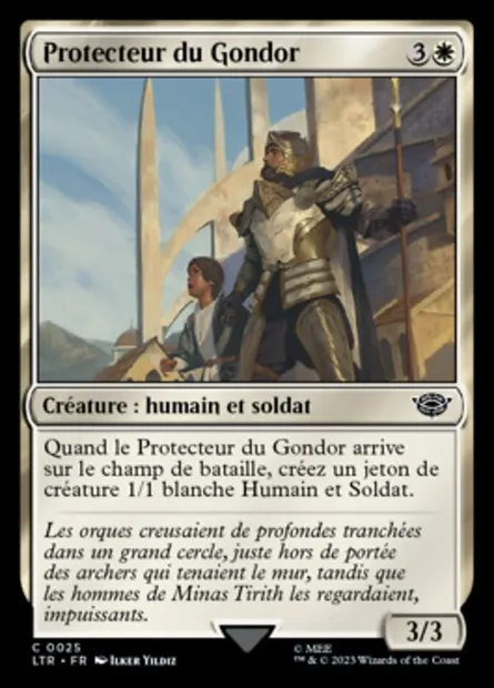 Protecteur du Gondor, carte Magic LTR 25 — extension Le Seigneur des Anneaux : chroniques de la Terre du Milieu