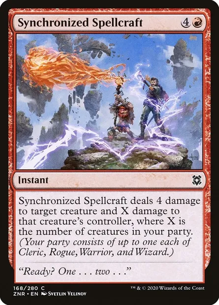 Synchronized Spellcraft, Magic card ZNR 168 — Zendikar Rising set