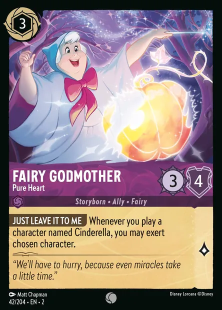 Fairy Godmother - Pure Heart, Disney Lorcana card CH2-042 — Rise of the Floodborn set