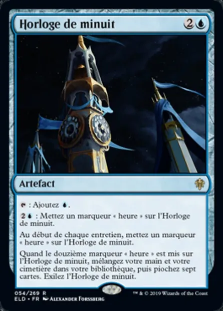 Horloge de minuit, carte Magic ELD 54 — extension Throne of Eldraine