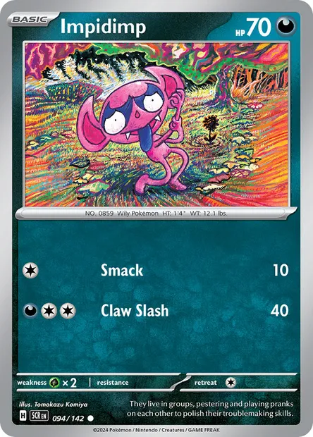 Impidimp, Pokémon card SCR 094 — Stellar Crown set
