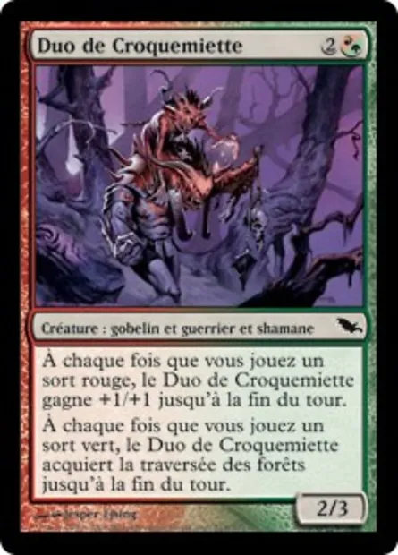 Duo de Croquemiette, carte Magic SHM 218 — extension Sombrelande