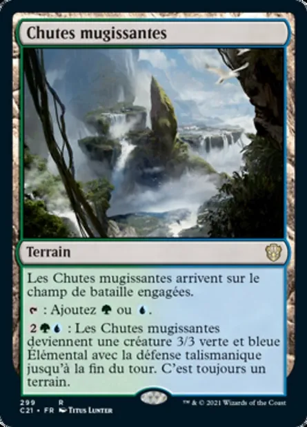 Chutes mugissantes, carte Magic C21 299 — extension Commander 2021
