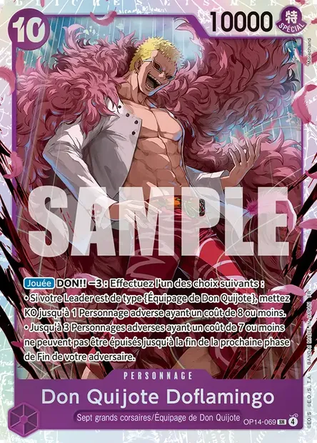 Don Quijote Doflamingo, carte One Piece OP14-069 — extension LES SEPT DE LA MER D'AZUR
