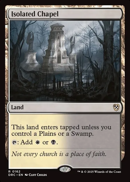 Isolated Chapel, Magic card DRC 162 — Aetherdrift Commander set