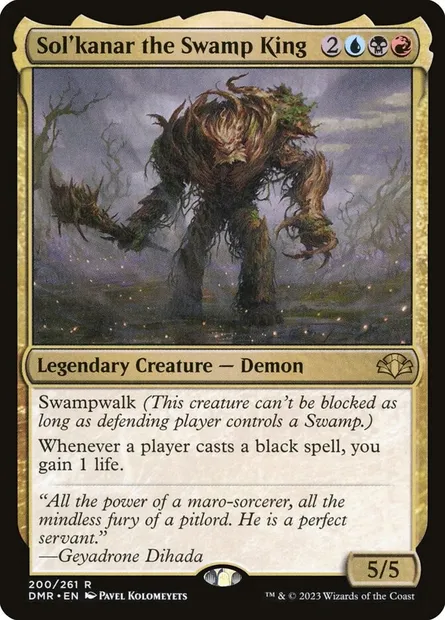 Sol'kanar the Swamp King, Magic card DMR 200 — Dominaria Remastered set